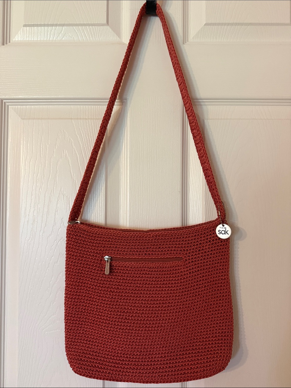 The Sak Terracotta Crochet Crossbody Bag